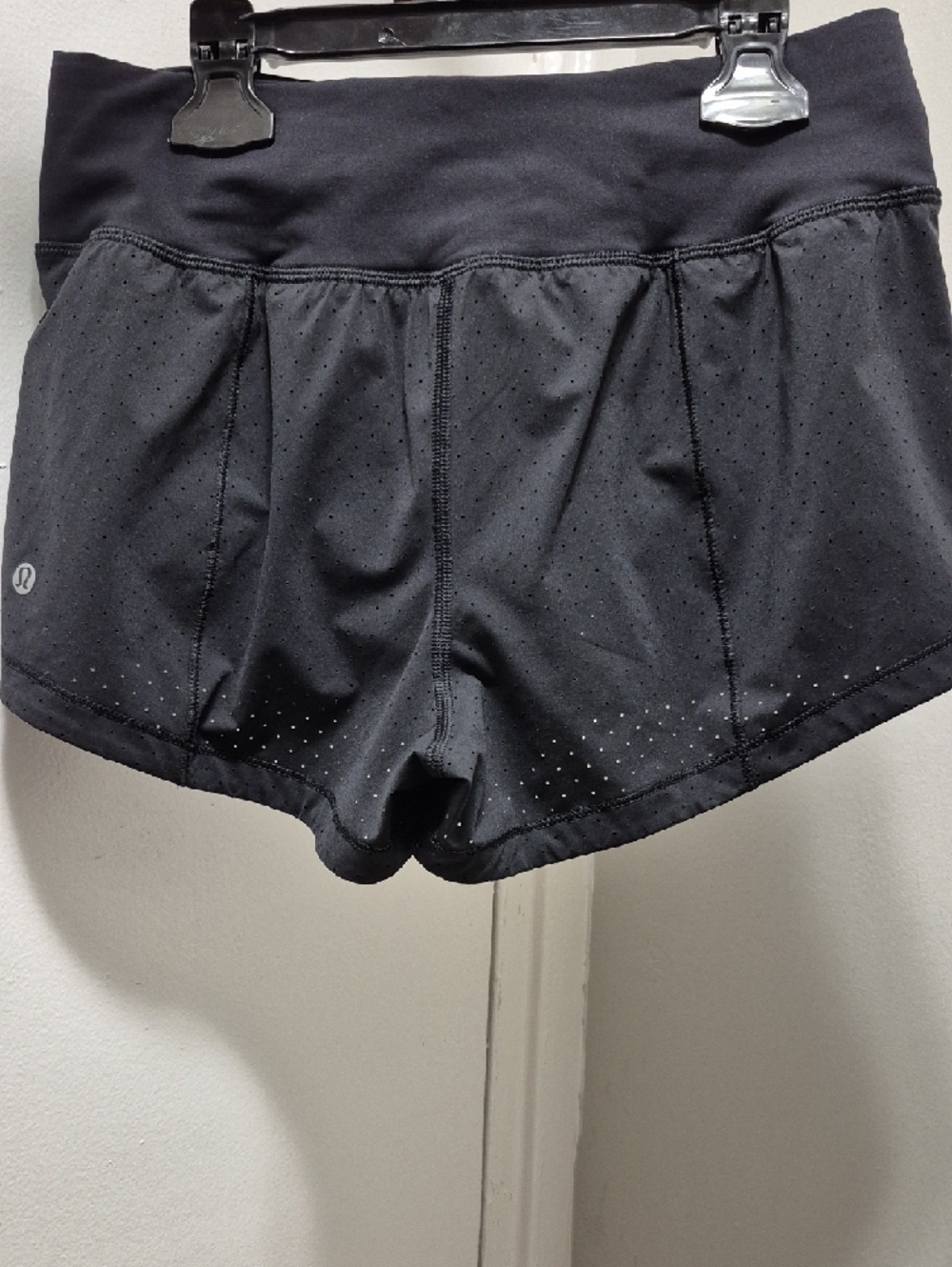lululemon athletica Black  Perforated Athletic Shorts
